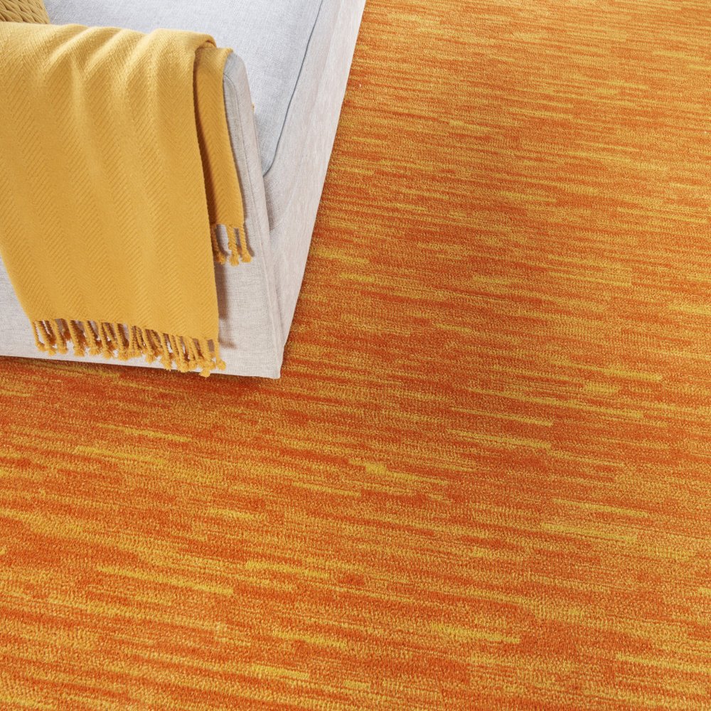 9' X 12' Orange Indoor Outdoor Area Rug