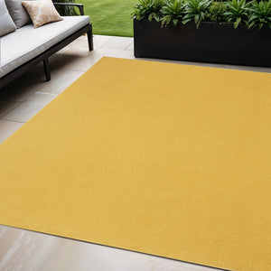 5' X 7' Yellow Indoor Outdoor Area Rug