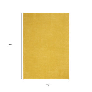6' X 9' Yellow Indoor Outdoor Area Rug