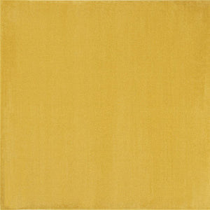 7' Yellow Square Indoor Outdoor Area Rug