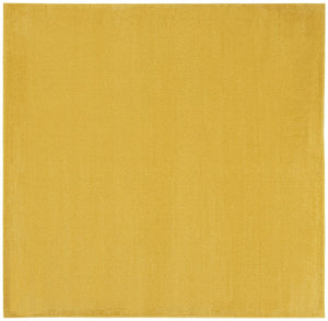 7' Yellow Square Indoor Outdoor Area Rug