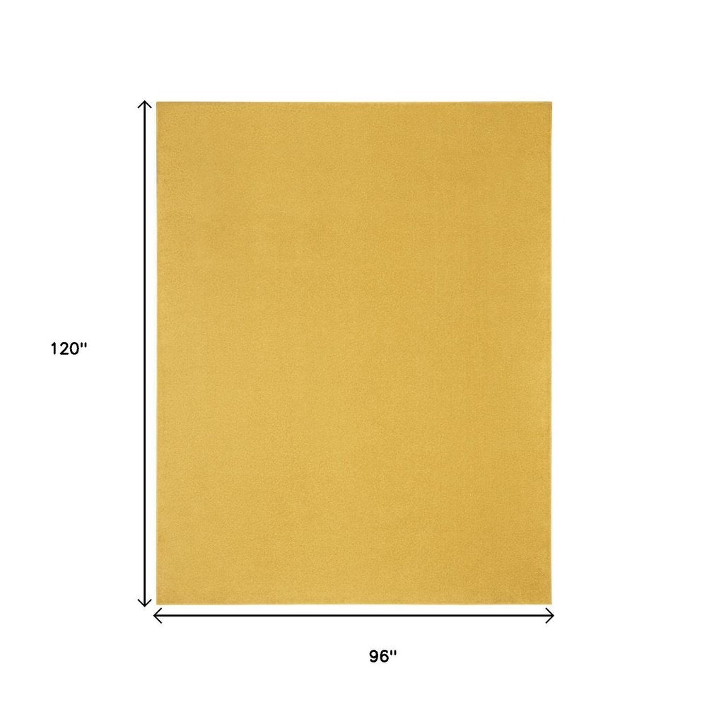 8' X 10' Yellow Indoor Outdoor Area Rug