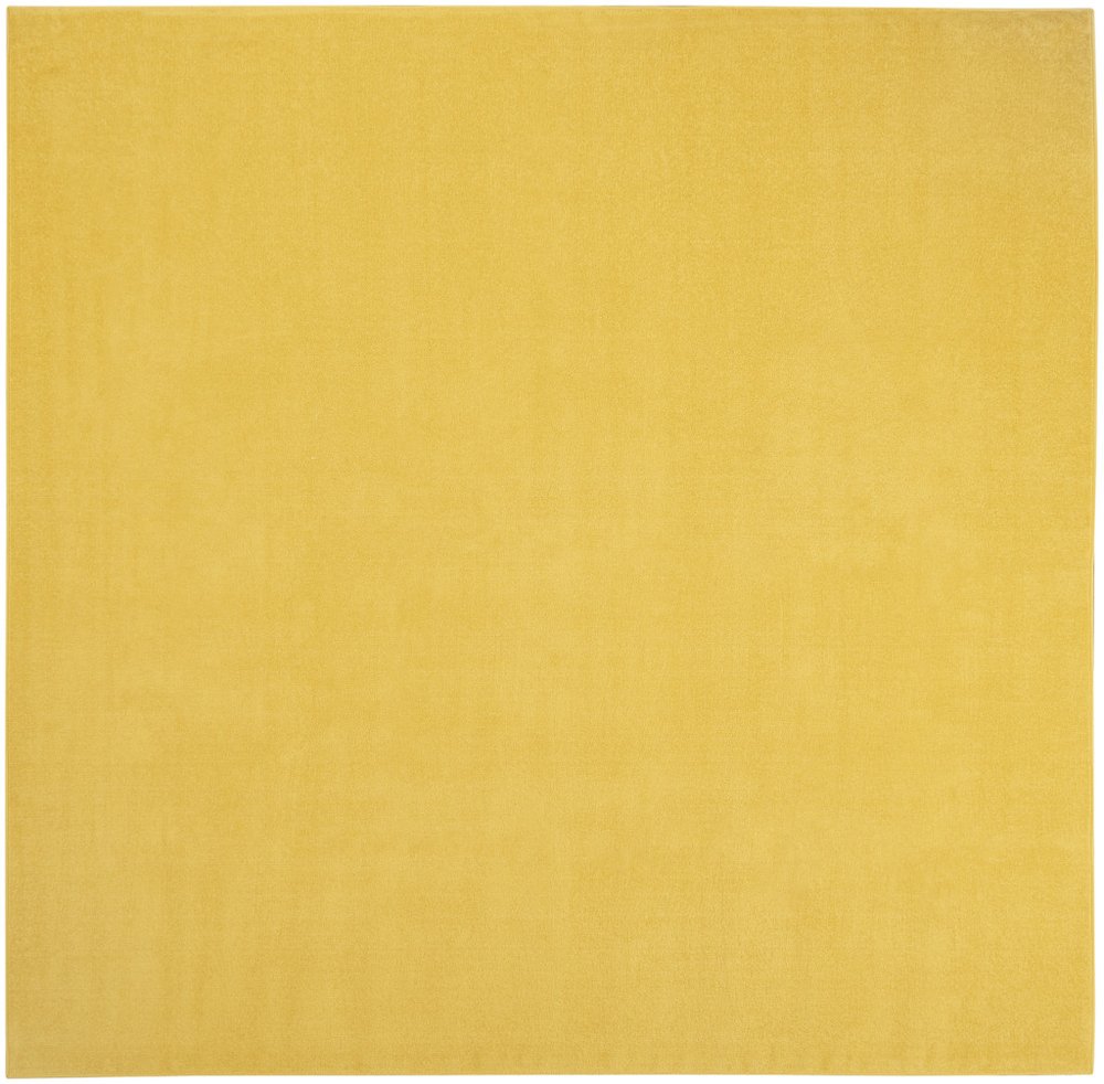 9' Yellow Square Indoor Outdoor Area Rug