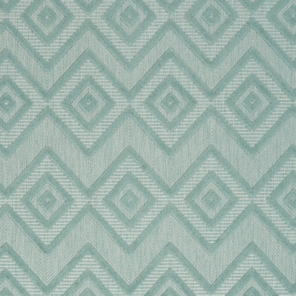 5' X 7' Aqua Indoor Outdoor Area Rug