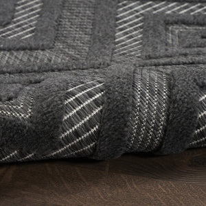 6' X 9' Charcoal Indoor Outdoor Area Rug