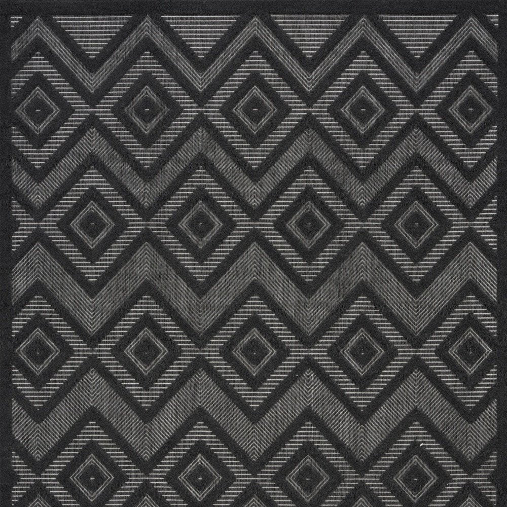 6' X 9' Charcoal Indoor Outdoor Area Rug