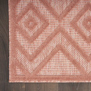 5' X 7' Coral Indoor Outdoor Area Rug