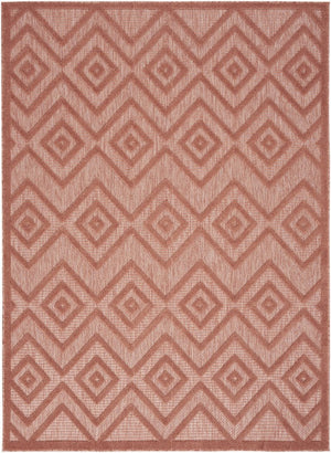 6' X 9' Coral Indoor Outdoor Area Rug