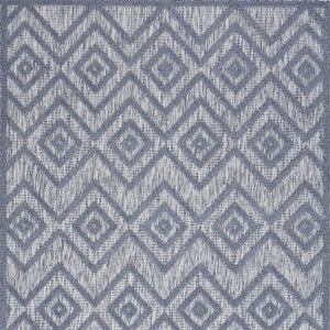 5' X 7' Denim Blue Indoor Outdoor Area Rug