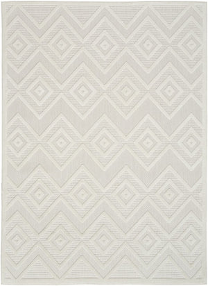 5' X 7' Ivory Indoor Outdoor Area Rug
