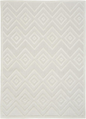 5' X 7' Ivory Indoor Outdoor Area Rug