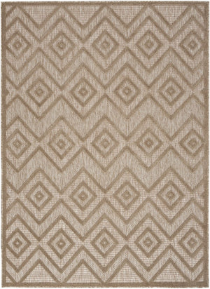 6' X 9' Beige Indoor Outdoor Area Rug