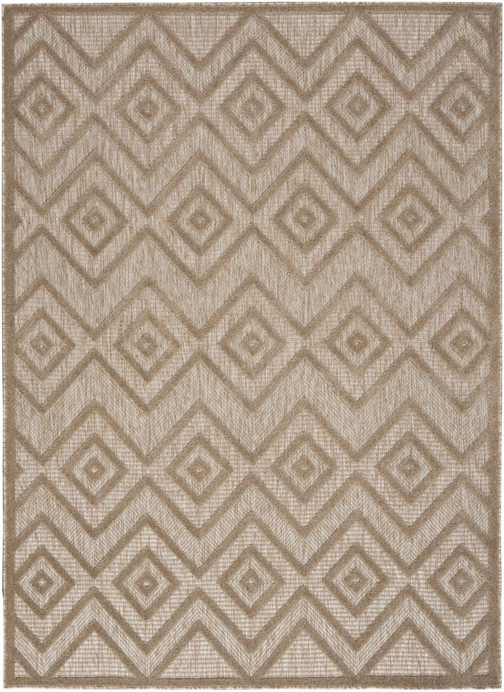 6' X 9' Beige Indoor Outdoor Area Rug