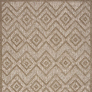 6' X 9' Beige Indoor Outdoor Area Rug
