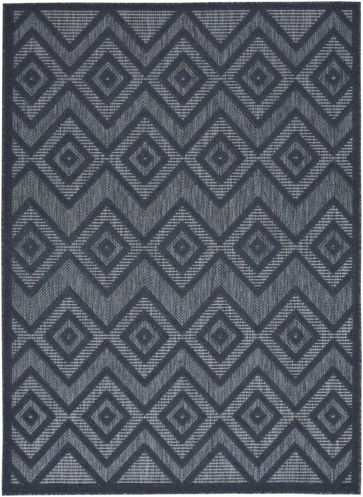 6' X 9' Blue Indoor Outdoor Area Rug