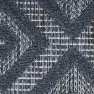 6' X 9' Blue Indoor Outdoor Area Rug
