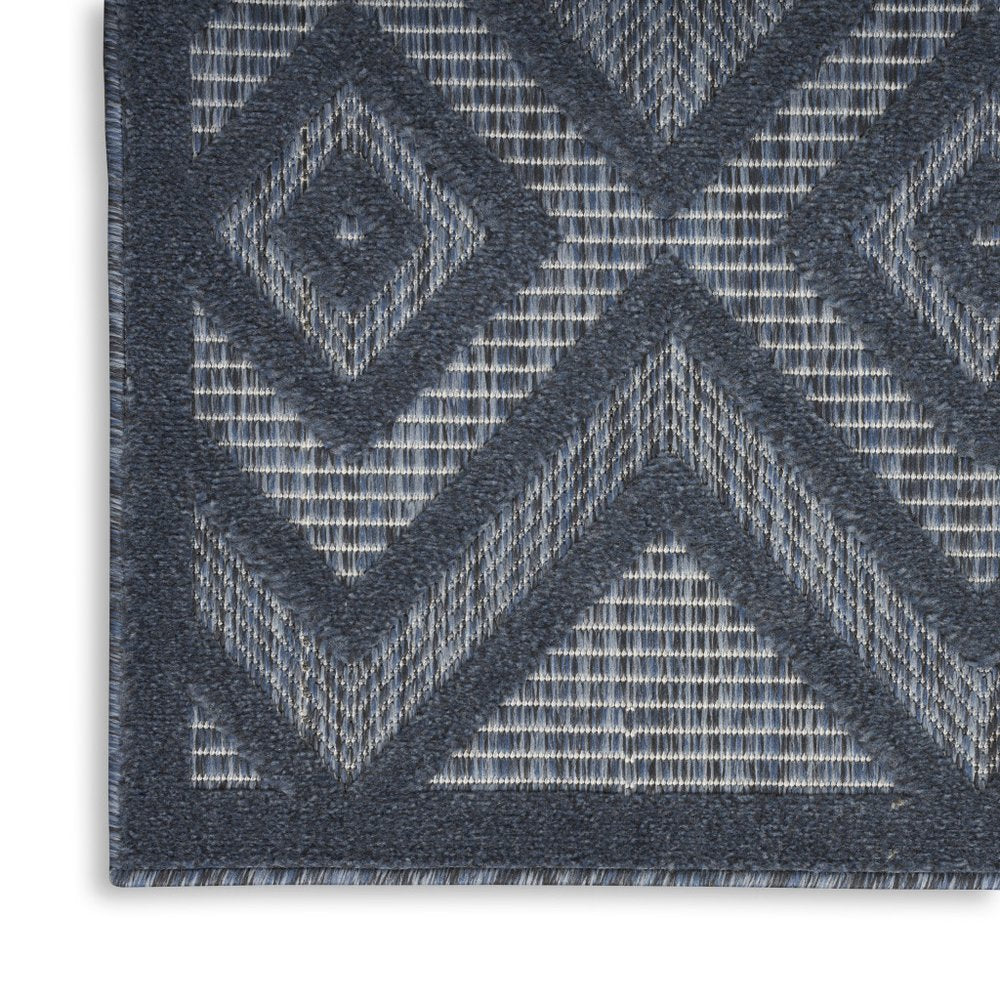 6' X 9' Blue Indoor Outdoor Area Rug