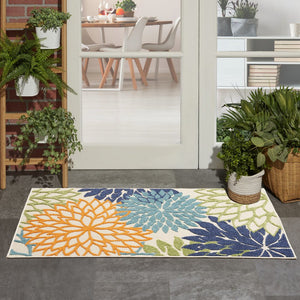3' X 5' Cream Indoor Outdoor Area Rug