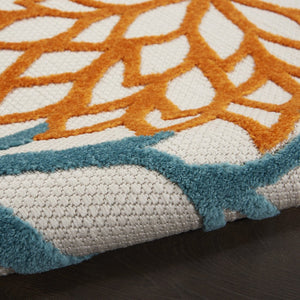 12' Turquoise Indoor Outdoor Runner Rug
