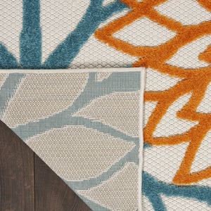 8' Turquoise Indoor Outdoor Runner Rug