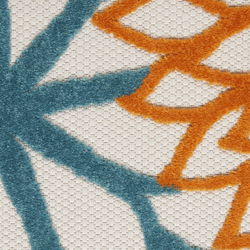8' X 11' Blue And Yellow Indoor Outdoor Area Rug