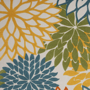 9' X 12' Blue And Yellow Indoor Outdoor Area Rug