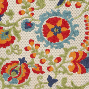 3' X 5' Red And Ivory Indoor Outdoor Area Rug