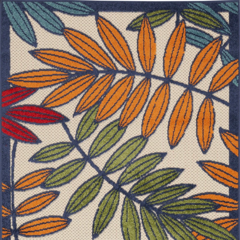 3' X 5' Red And Ivory Indoor Outdoor Area Rug