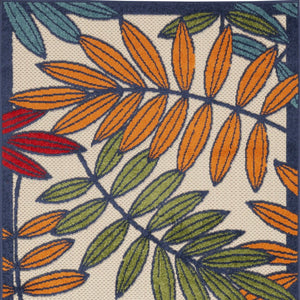 3' X 5' Red And Ivory Indoor Outdoor Area Rug