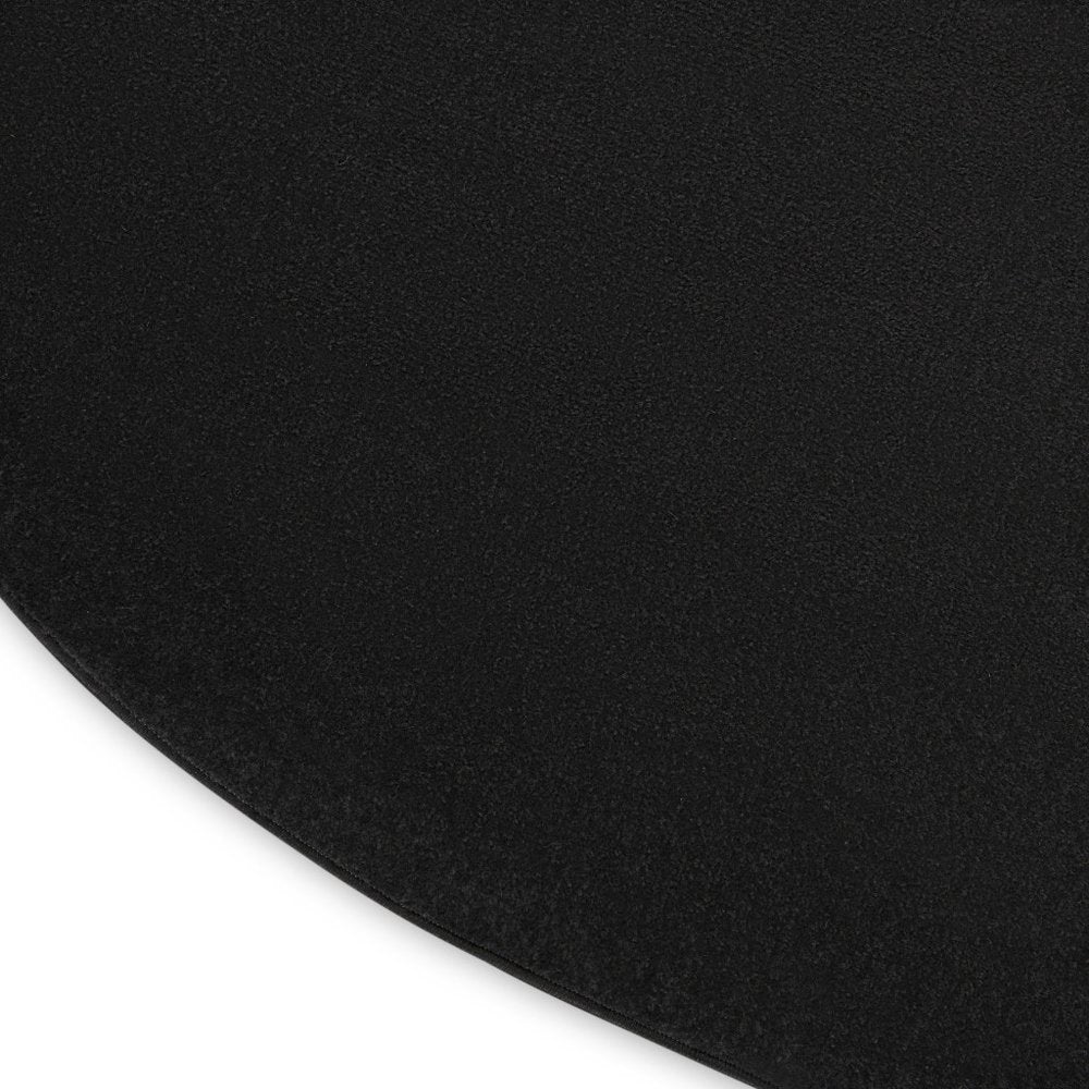 4' Black Round Indoor Outdoor Area Rug