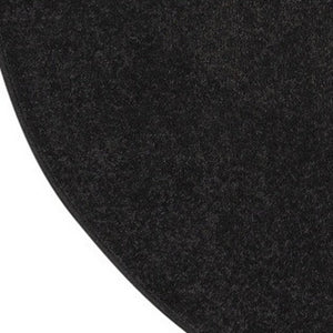 4' Black Round Indoor Outdoor Area Rug