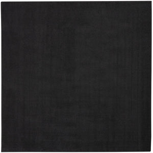 5' X 5' Black Square Indoor Outdoor Area Rug