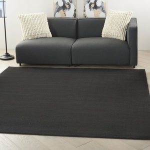 5' X 5' Black Square Indoor Outdoor Area Rug