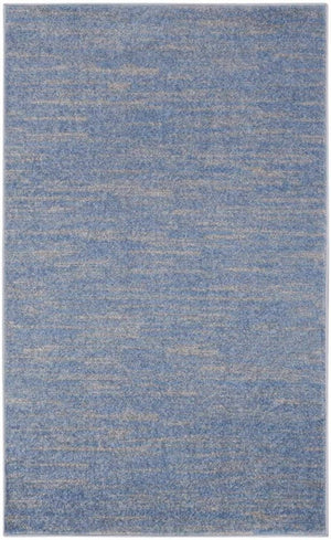 3' X 5' Blue And Gray Indoor Outdoor Area Rug