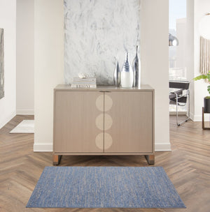 3' X 5' Blue And Gray Indoor Outdoor Area Rug