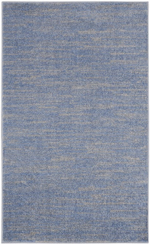 3' X 5' Blue And Gray Indoor Outdoor Area Rug