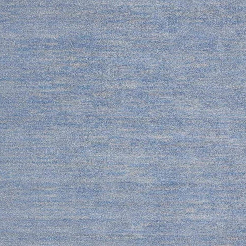 5' X 5' Blue And Gray Square Indoor Outdoor Area Rug