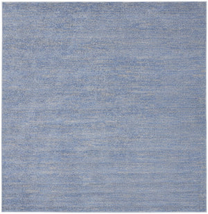 5' X 5' Blue And Gray Square Indoor Outdoor Area Rug
