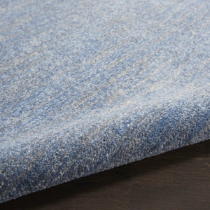 6' X 6' Blue And Gray Round Indoor Outdoor Area Rug