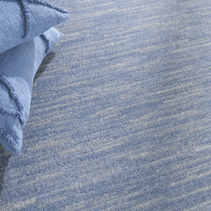 9' X 12' Blue And Gray Indoor Outdoor Area Rug