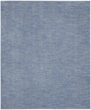 9' X 12' Blue And Gray Indoor Outdoor Area Rug