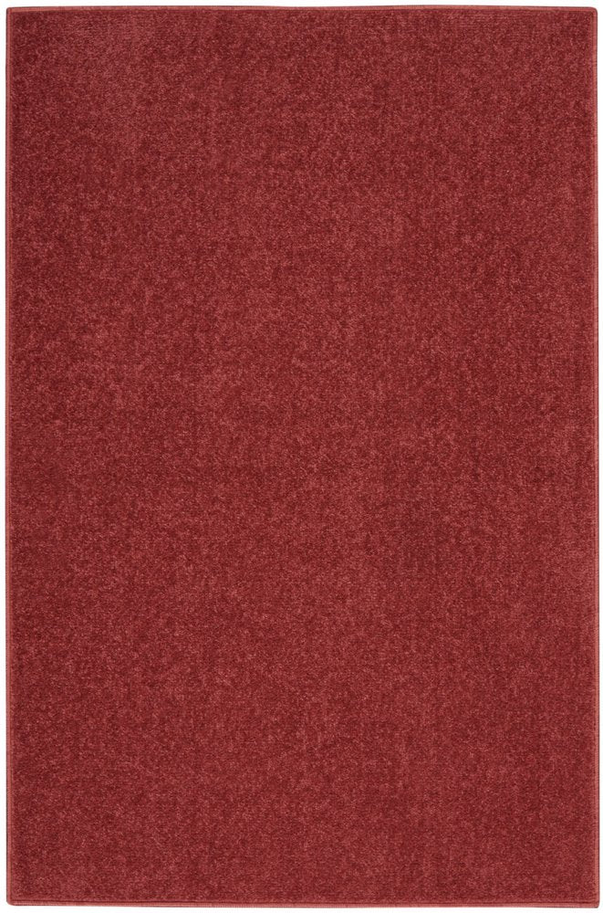 2' X 4' Brick Red Indoor Outdoor Runner Rug