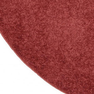 4' Brick Red Round Indoor Outdoor Area Rug