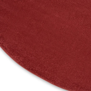 4' Brick Red Round Indoor Outdoor Area Rug