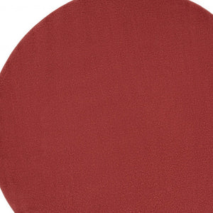 6' X 6' Brick Red Round Indoor Outdoor Area Rug