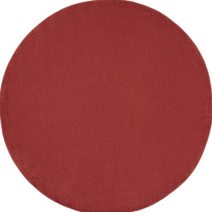 6' X 6' Brick Red Round Indoor Outdoor Area Rug