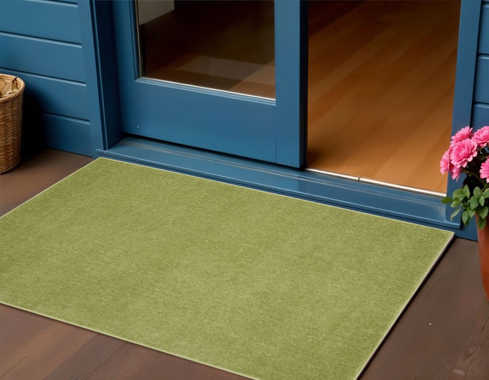3' X 5' Green Indoor Outdoor Area Rug