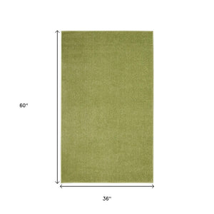 3' X 5' Green Indoor Outdoor Area Rug