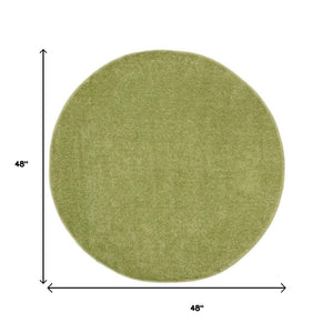4' Green Round Indoor Outdoor Area Rug