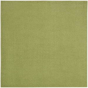 5' X 5' Green Square Indoor Outdoor Area Rug